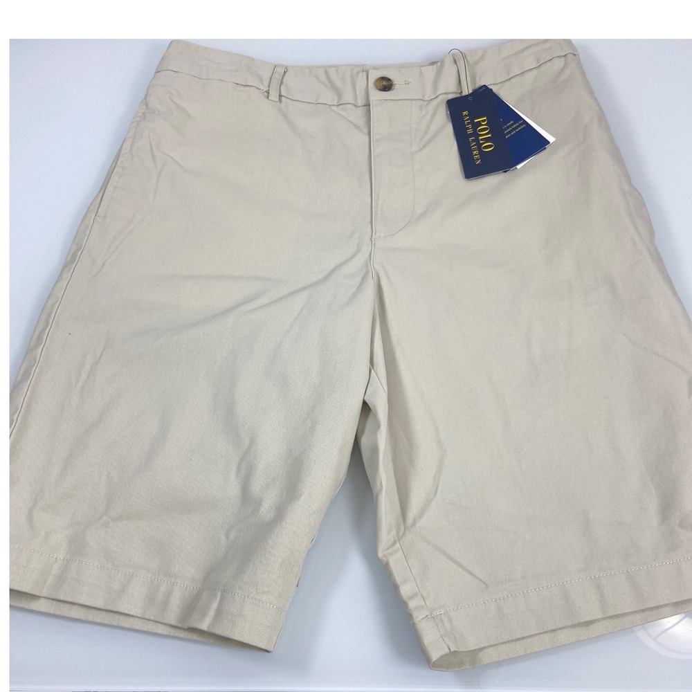 Polo Ralph Lauren Boys 18 Sand Chino Shorts New Stretch Twill Classics Preppy